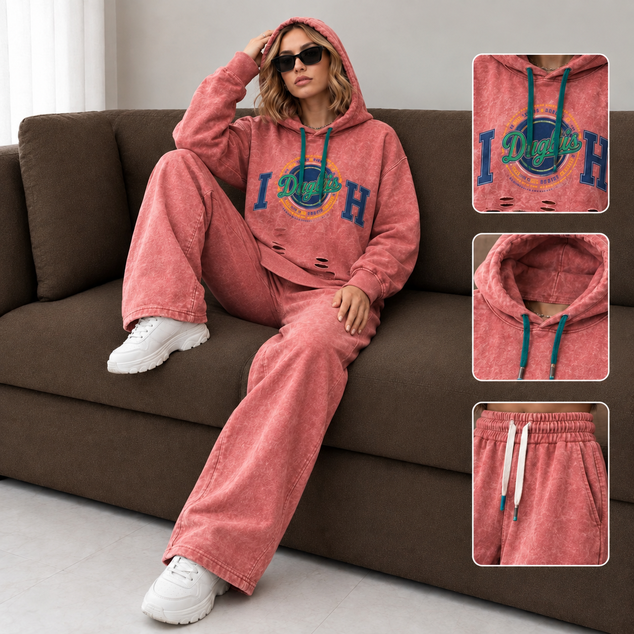 ست هودی شلوار سنگشور اسپرت Fashion مدل Paris کد: 0167