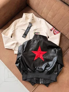 جکت ریسینگ تمام چرم وارداتی کد 0140